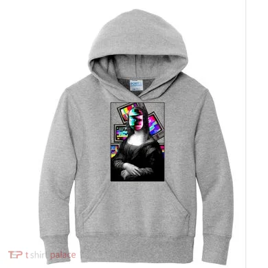 Mona Lisa Glitch Kids Hoodie