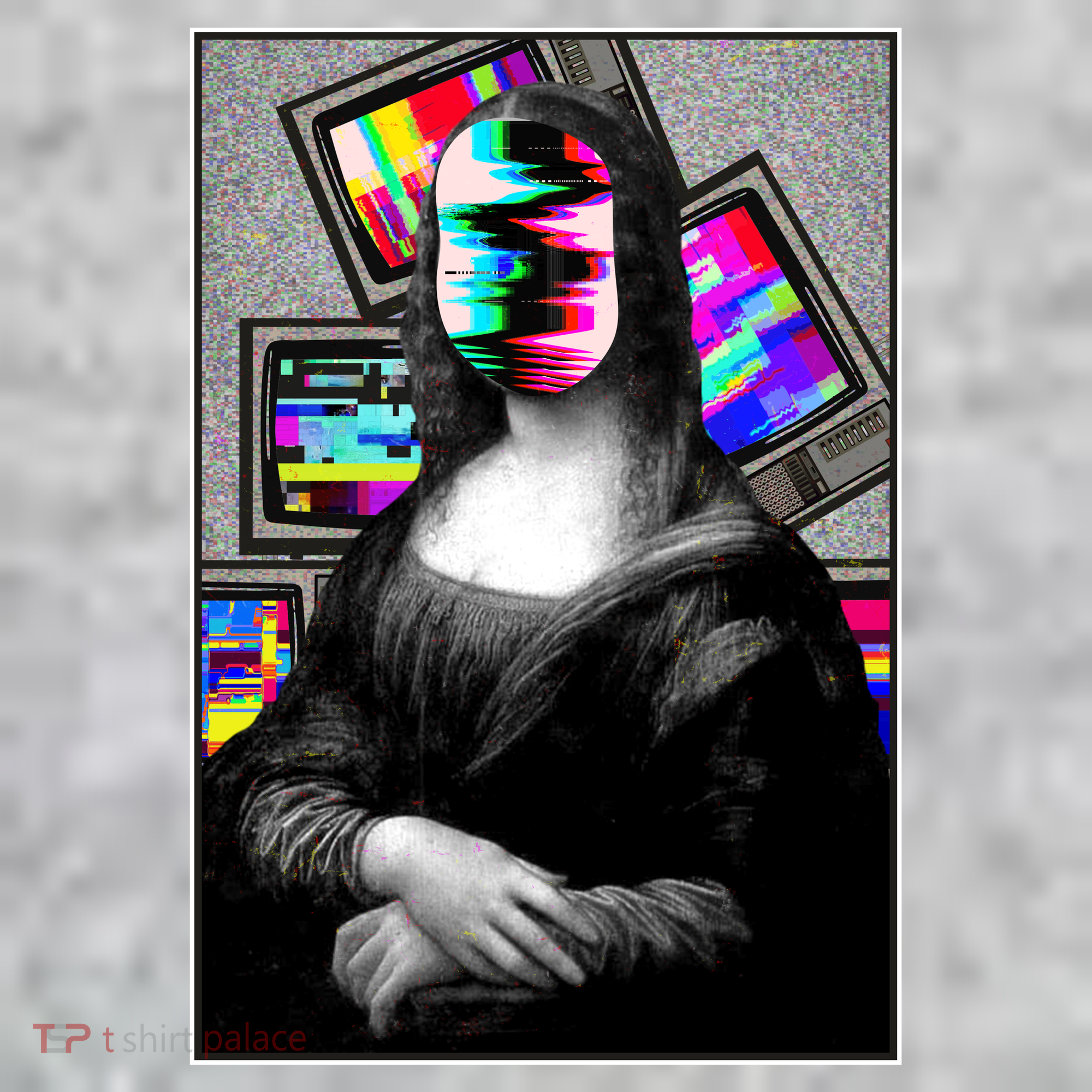 Mona Lisa Glitch Kids Hoodie