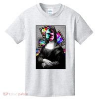 Mona Lisa Glitch Kids T-Shirt thumb 0