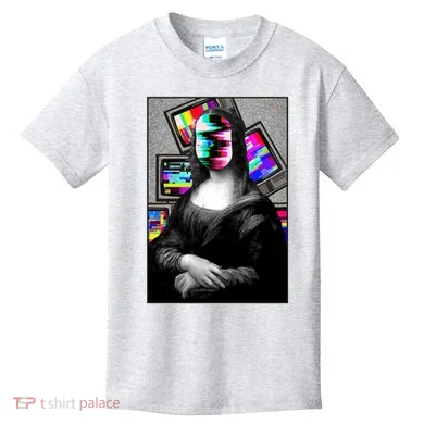 Mona Lisa Glitch Kids T-Shirt