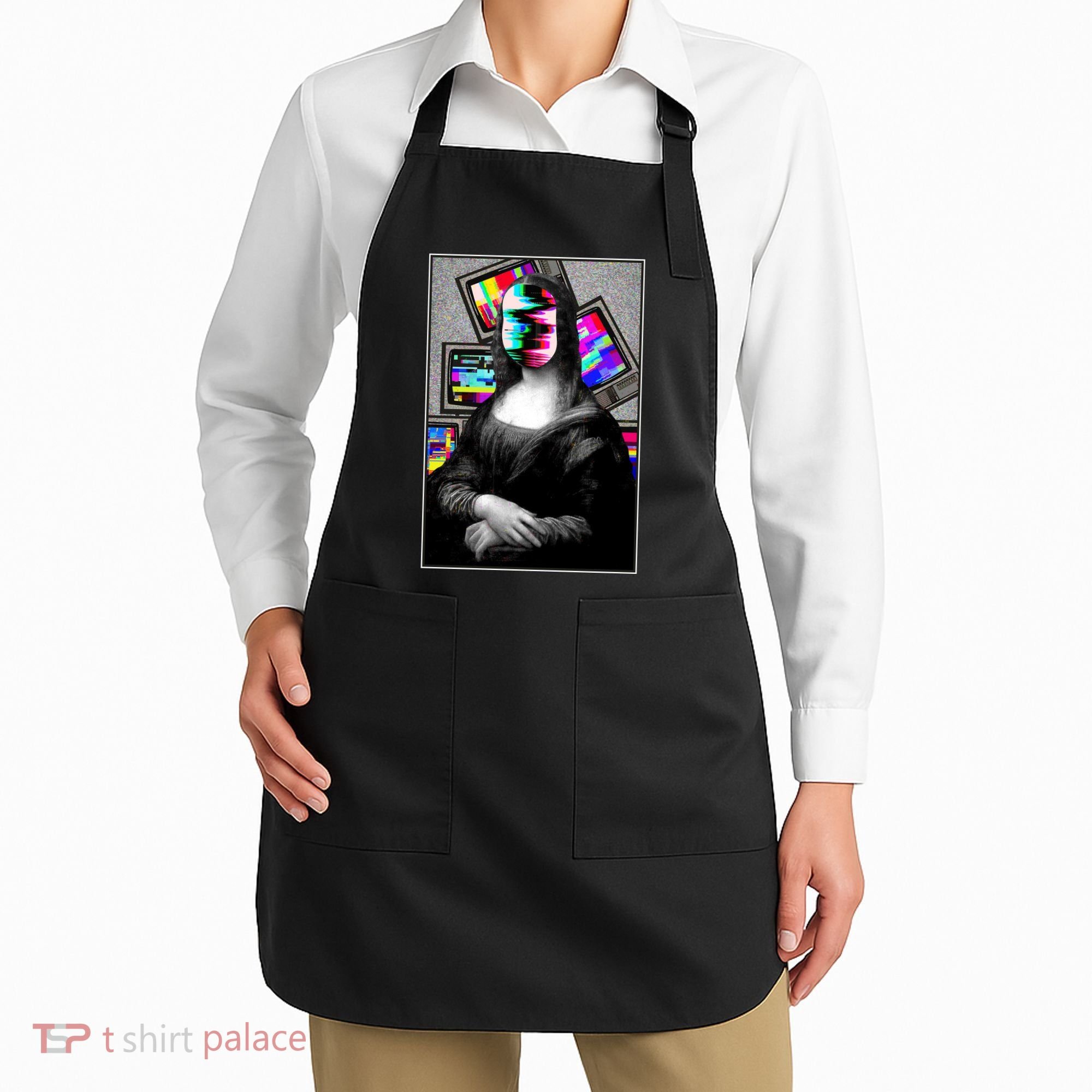 Mona Lisa Glitch Apron