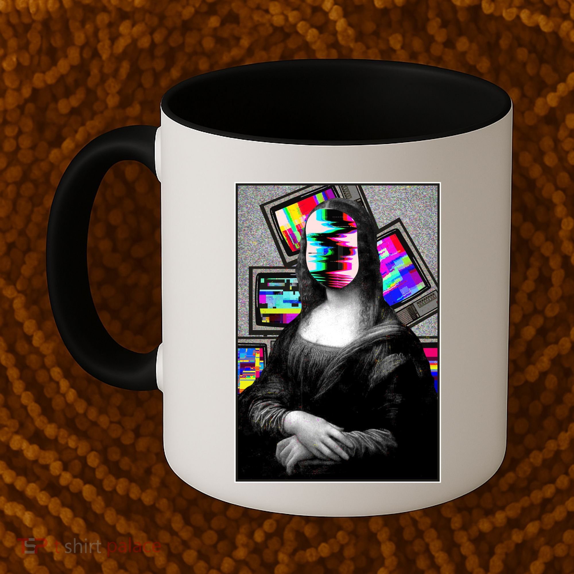Mona Lisa Glitch Coffee Mug