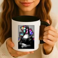 Mona Lisa Glitch Coffee Mug thumb 3