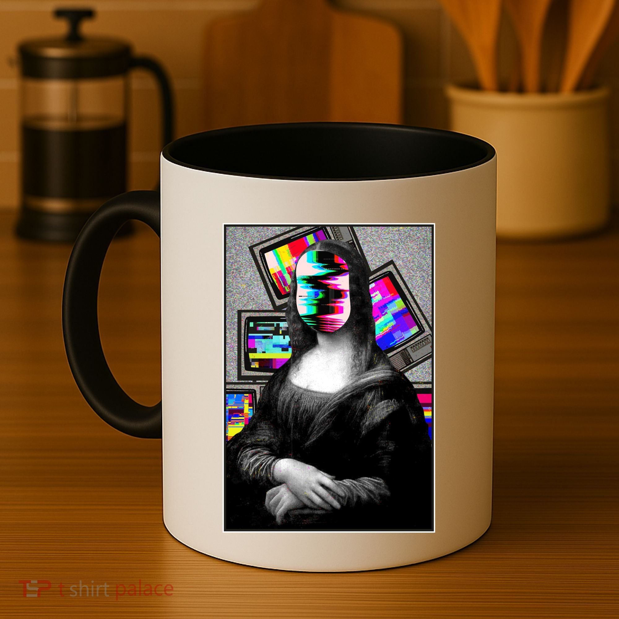 Mona Lisa Glitch Coffee Mug