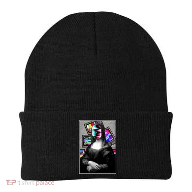 Mona Lisa Glitch Beanie
