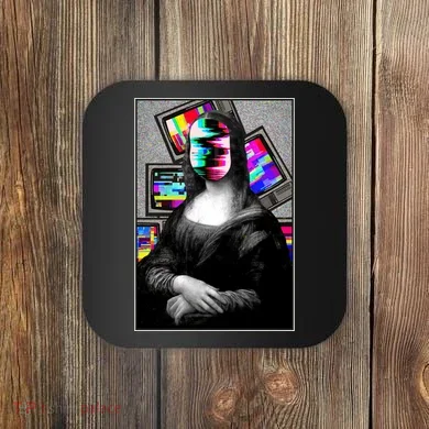 Mona Lisa Glitch Coaster