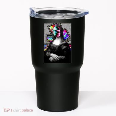 Mona Lisa Glitch Tumbler