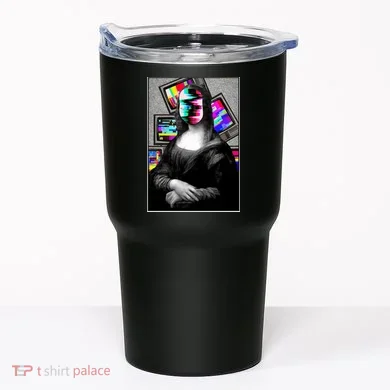 Mona Lisa Glitch Tumbler