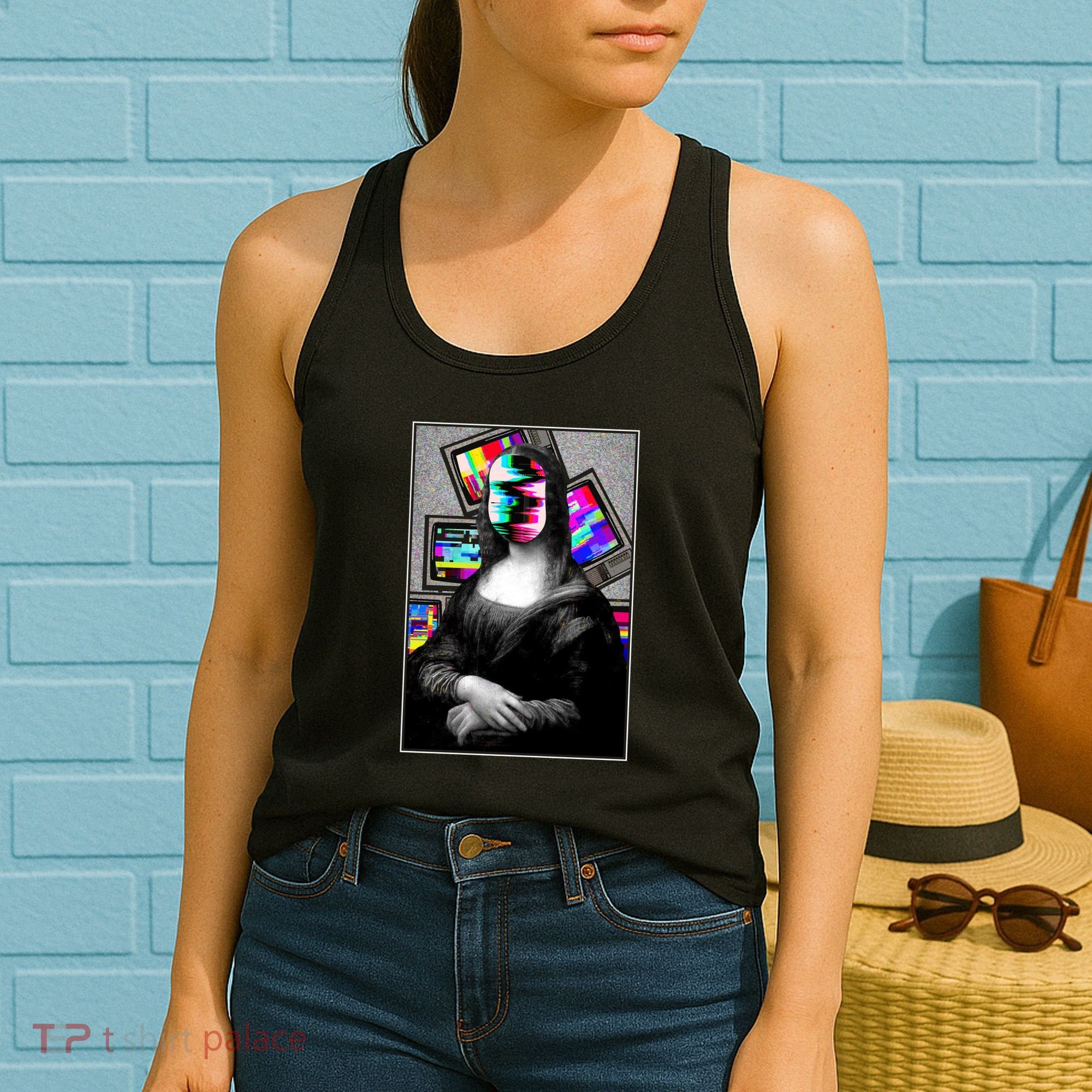 Mona Lisa Glitch Women's Tank Top