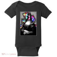 Mona Lisa Glitch Baby Bodysuit thumb 0