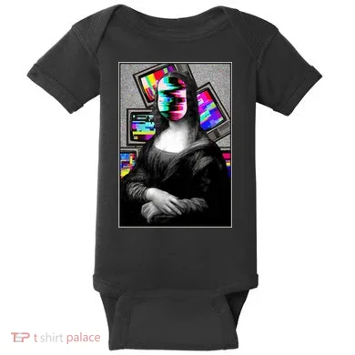 Mona Lisa Glitch Baby Bodysuit