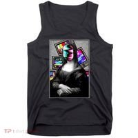 Mona Lisa Glitch Tank Top thumb 0