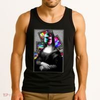 Mona Lisa Glitch Tank Top thumb 3