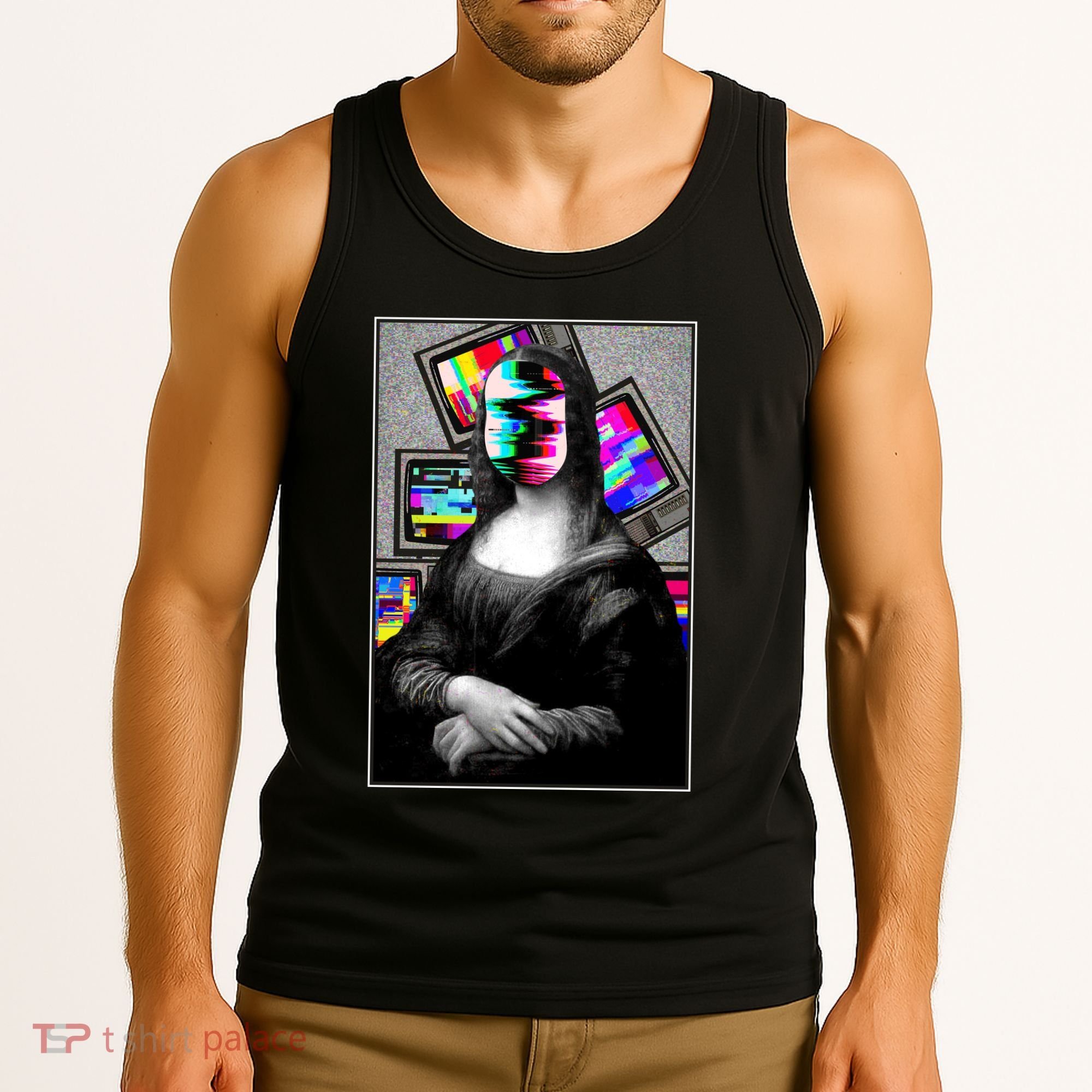 Mona Lisa Glitch Tank Top