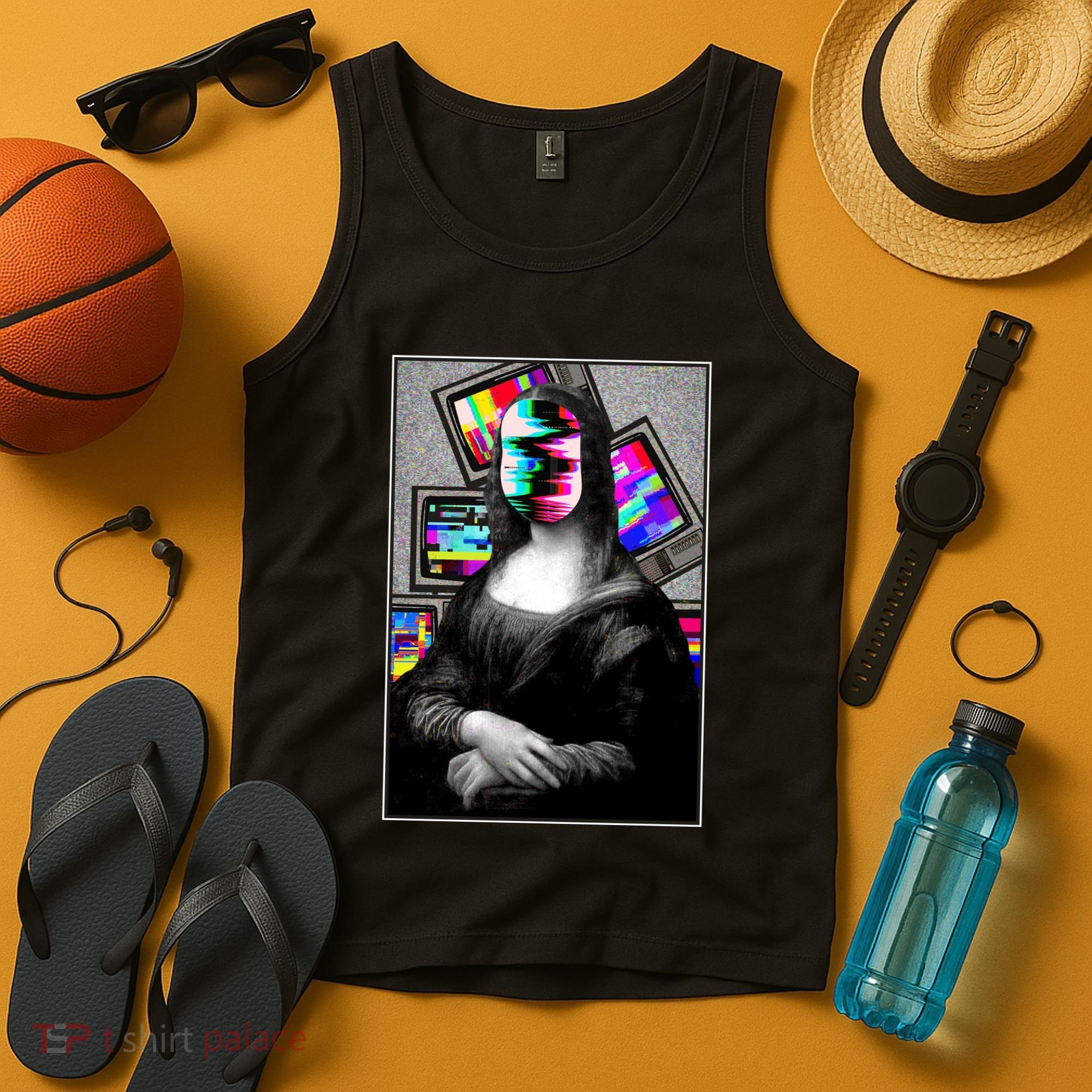 Mona Lisa Glitch Tank Top
