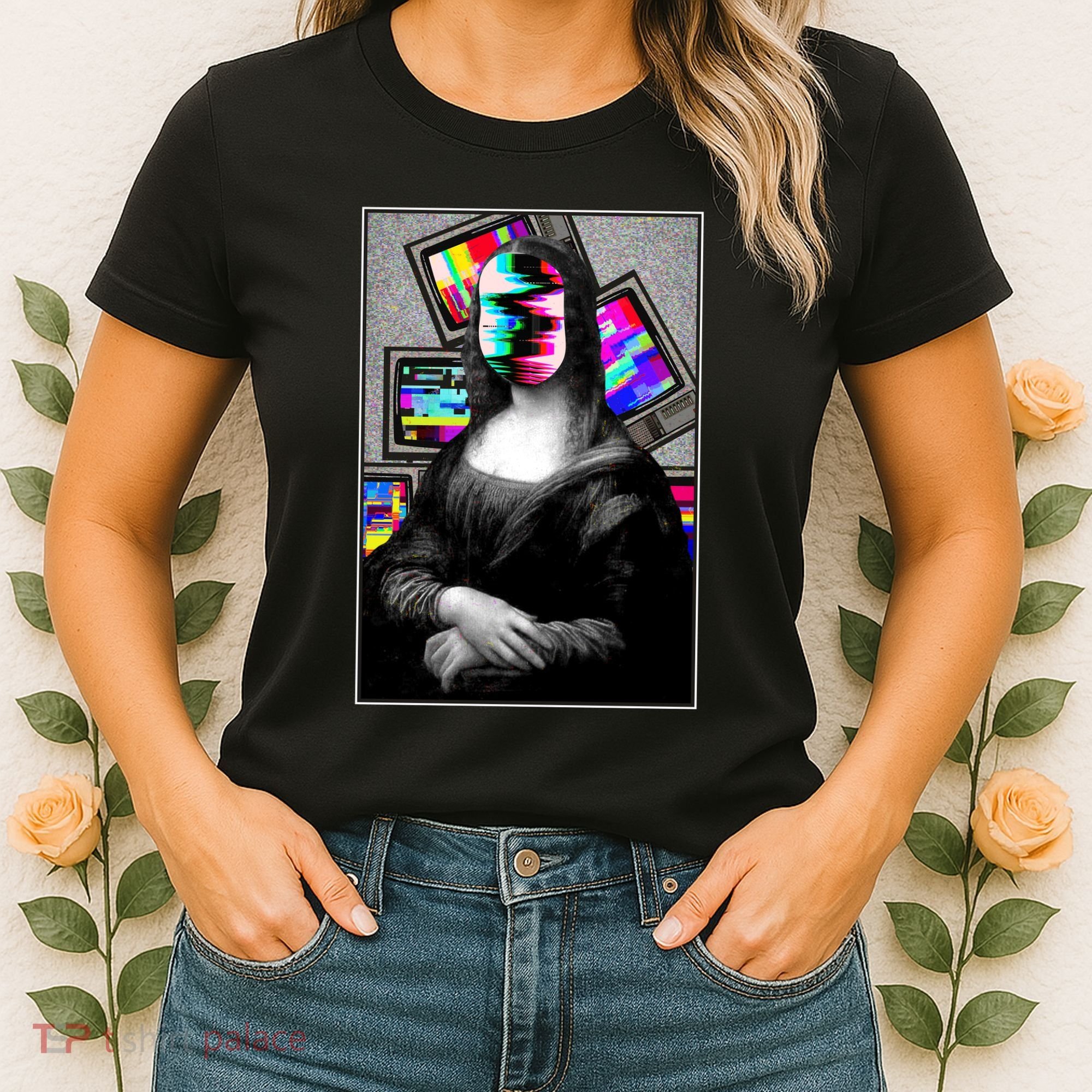 Mona Lisa Glitch Women's T-Shirt