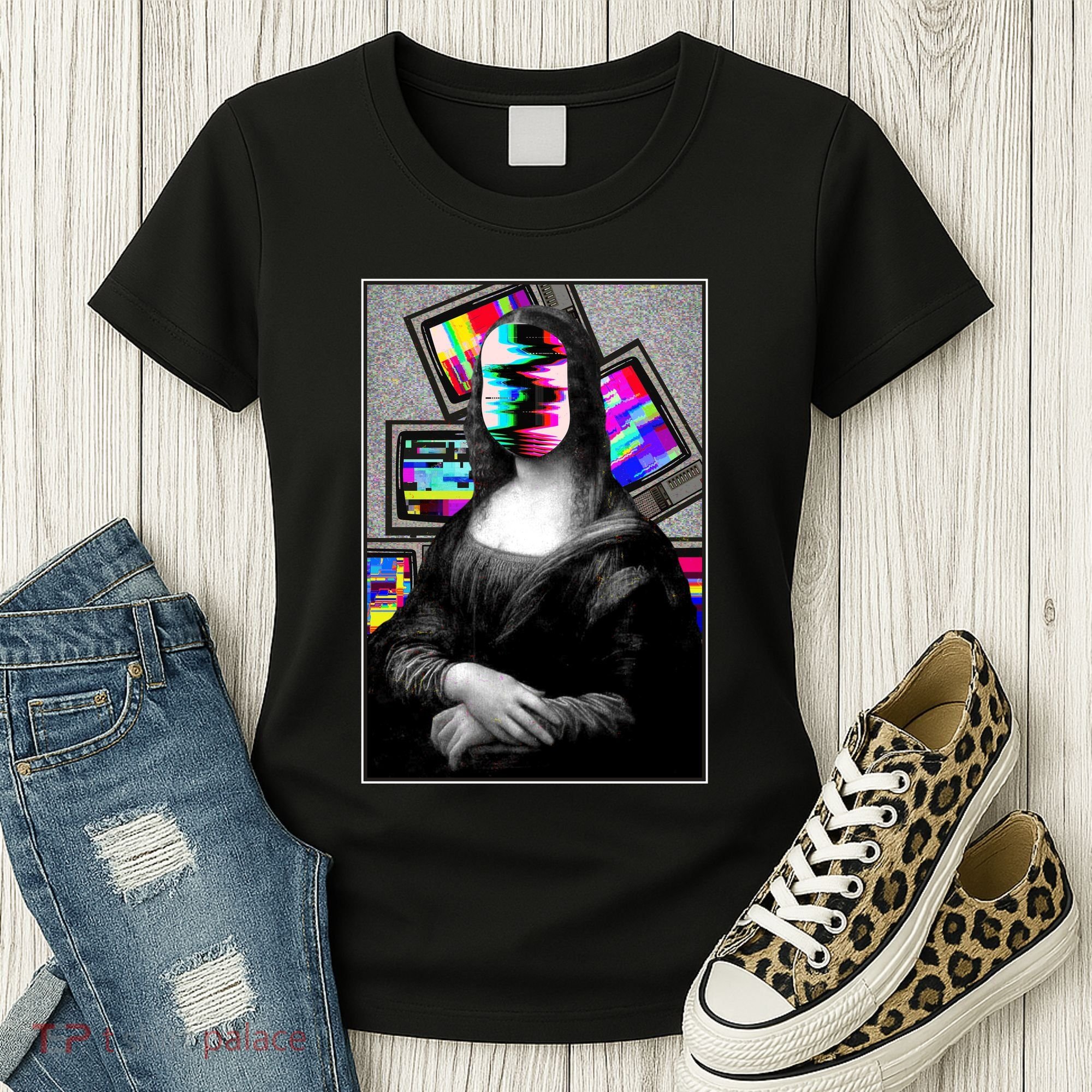 Mona Lisa Glitch Women's T-Shirt