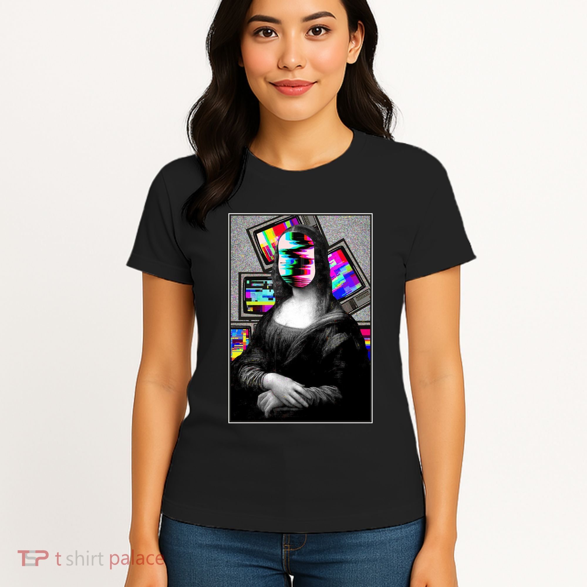 Mona Lisa Glitch Women's T-Shirt