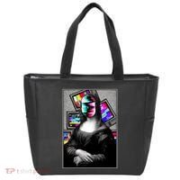 Mona Lisa Glitch Tote Bag thumb 0