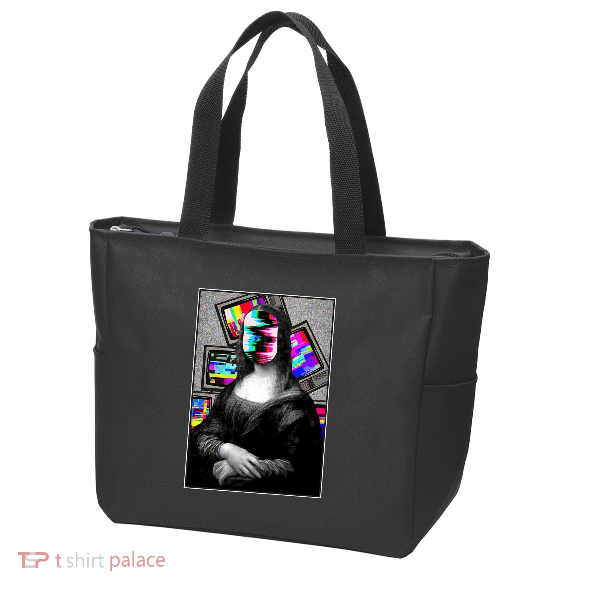 Mona Lisa Glitch Tote Bag
