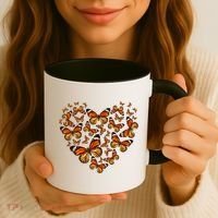 Monarch Butterfly Heart Coffee Mug thumb 3