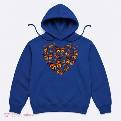 Monarch Butterfly Heart Hoodie