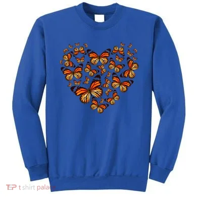 Monarch Butterfly Heart Sweatshirt