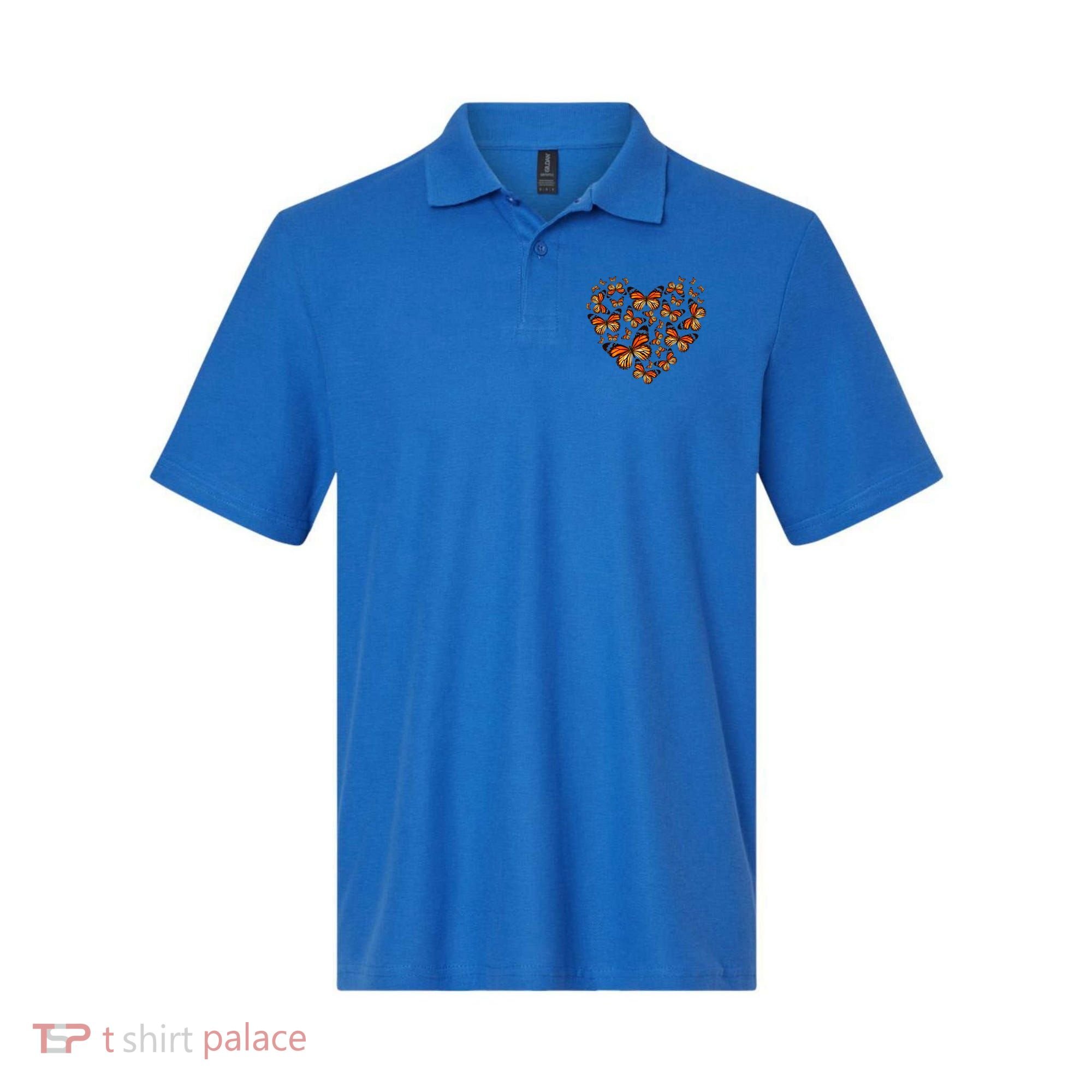 Monarch Butterfly Heart Polo