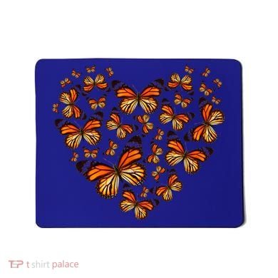 Monarch Butterfly Heart Mousepad