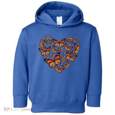 Monarch Butterfly Heart Toddler Hoodie