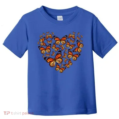 Monarch Butterfly Heart Toddler T-Shirt