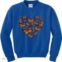 Monarch Butterfly Heart Kids Sweatshirt thumb 0