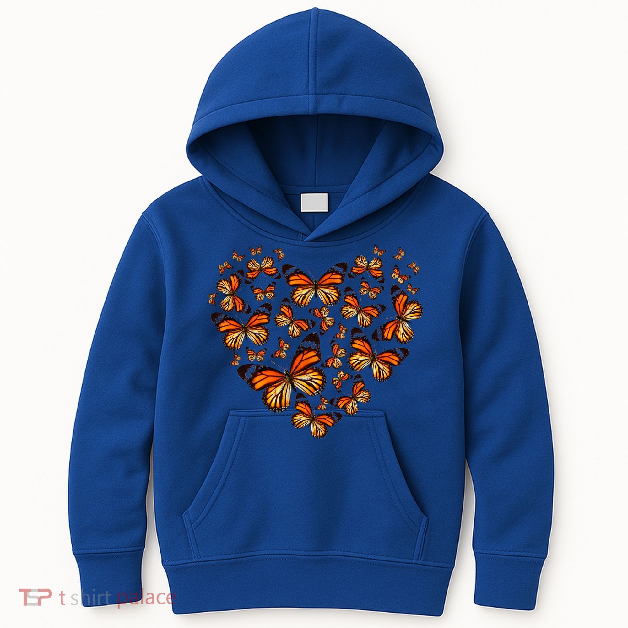Monarch Butterfly Heart Kids Hoodie