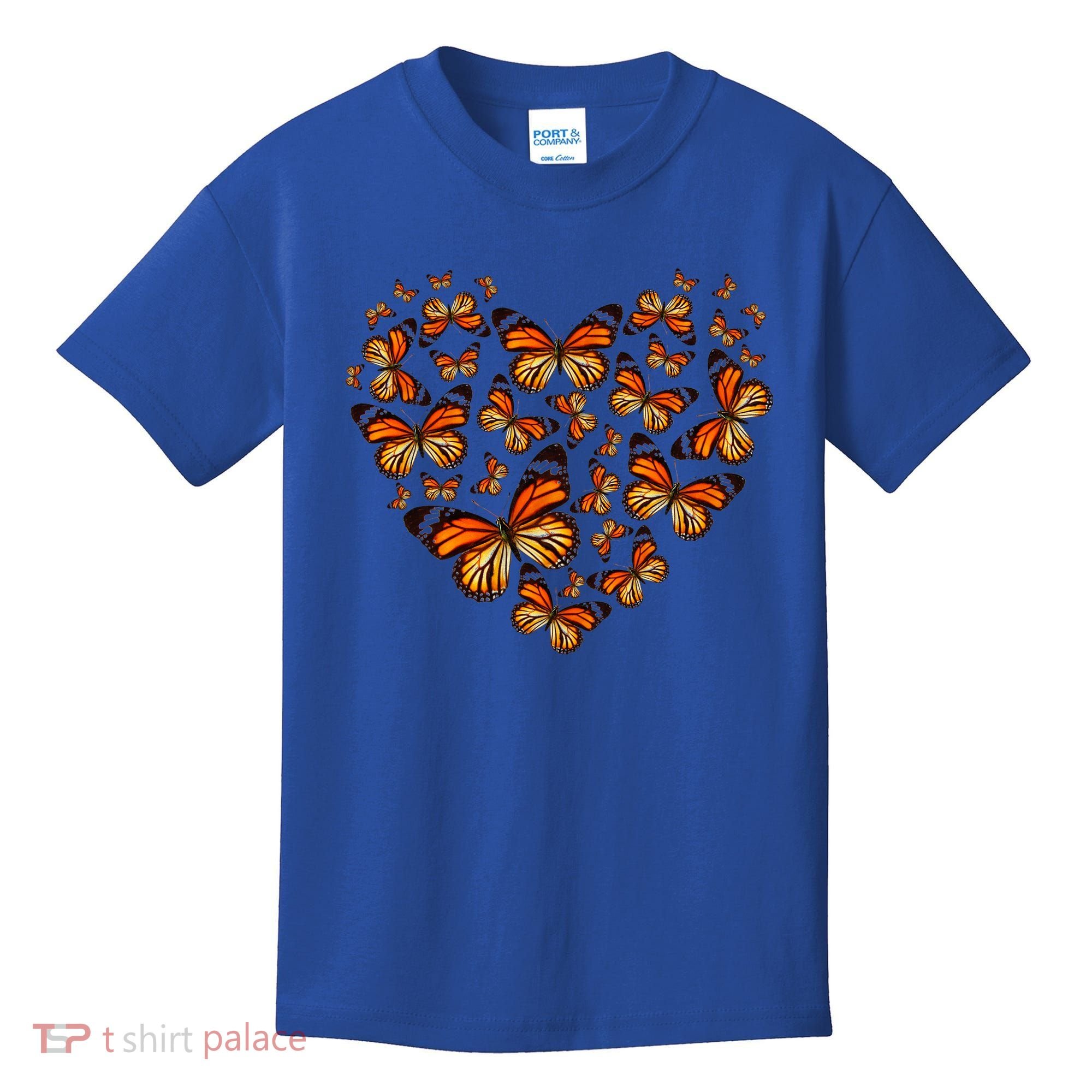 Monarch Butterfly Heart Kids T-Shirt