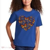 Monarch Butterfly Heart Kids T-Shirt thumb 2