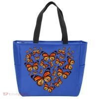 Monarch Butterfly Heart Tote Bag thumb 0