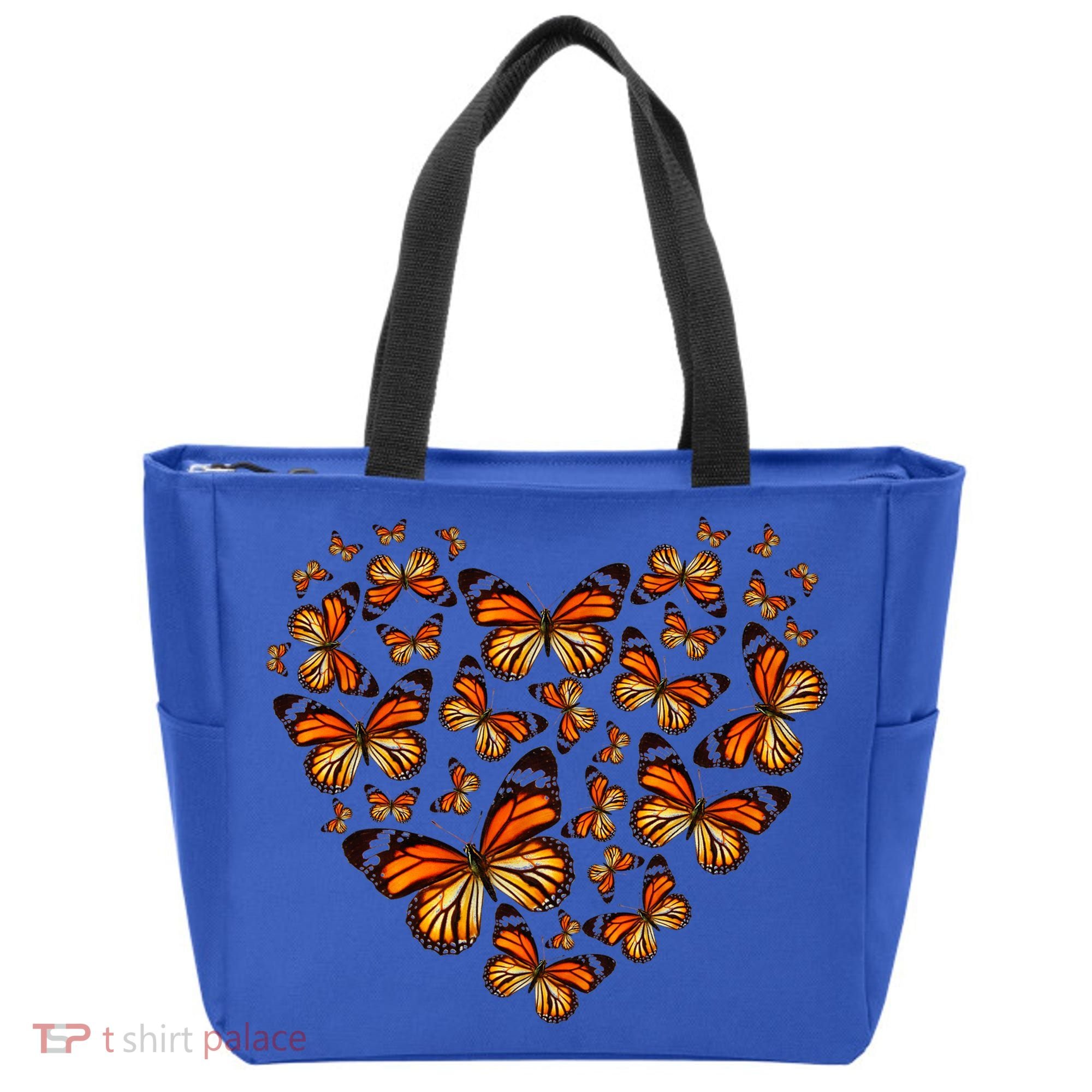 Monarch Butterfly Heart Tote Bag