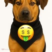 Money Emoji USA-Made Doggie Bandana thumb 1