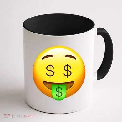 Money Emoji Coffee Mug back
