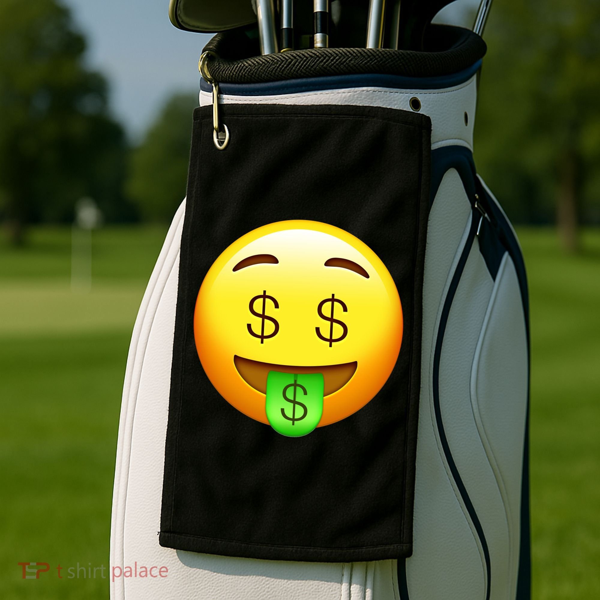 Money Emoji Golf Towel