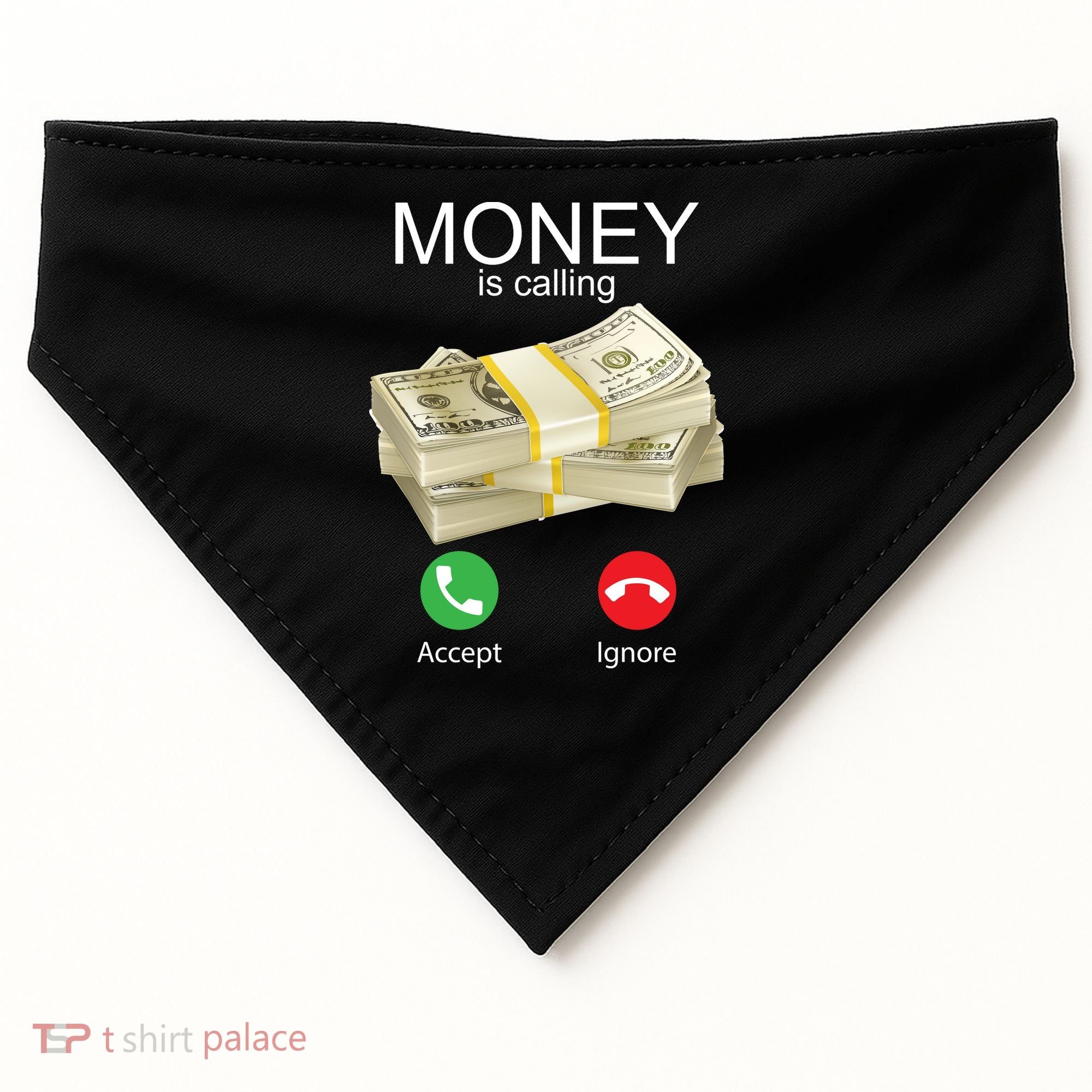 Money Is Calling USA-Made Doggie Bandana