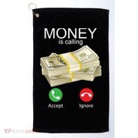 Money Is Calling Golf Towel thumb 0