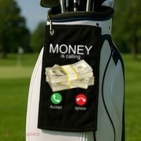 Money Is Calling Golf Towel thumb 2