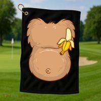 Monkey Ape Belly Costume Golf Towel thumb 1