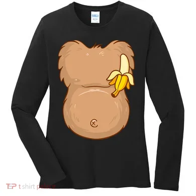 Monkey Ape Belly Costume Women's Long Sleeve Shirt