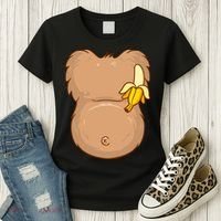 Monkey Ape Belly Costume Women's T-Shirt thumb 3