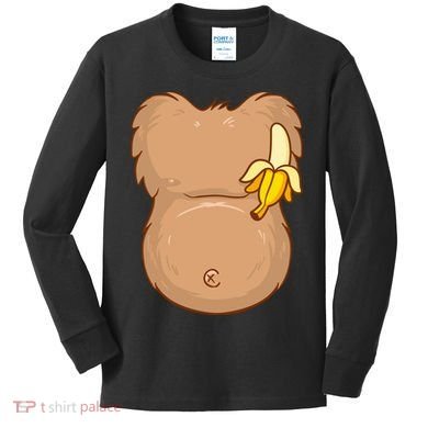 Monkey Ape Belly Costume Kids Long Sleeve Shirt