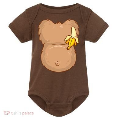 Monkey Ape Belly Costume Baby Bodysuit