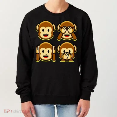 Monkey Emoji Smiley Face Women's Sweatshirt