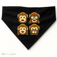 Monkey Emoji Smiley Face USA-Made Doggie Bandana thumb 0